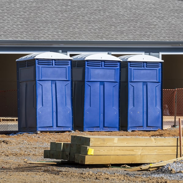 what is the expected delivery and pickup timeframe for the portable toilets in Prairie Lea TX